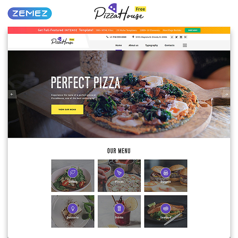 Free HTML5 Tmeme for Restaurant Website    