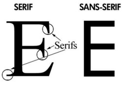 Diferencia seriff y sans-seriff